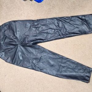 Genuine leather pants